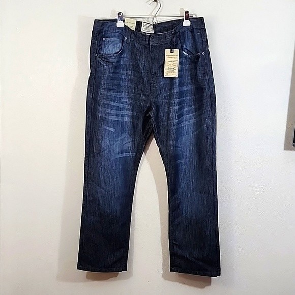 Colours Alexander Julian straight fit jeans in crash color size 42×30 NWT - Picture 1 of 12